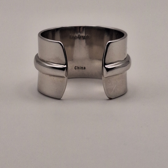 Diamonique x Lisa Freede Emerald-Cut Adjustable Cigar Band Ring–Silver Tone Sz 7 - Picture 8 of 12